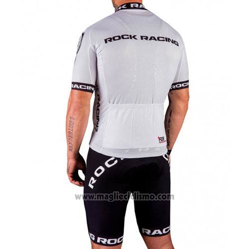 2016 Abbigliamento Ciclismo Rock Racing Argentato Manica Corta e Salopette